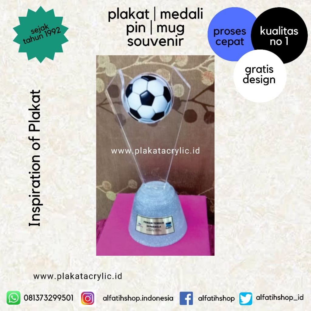 Plakat Akrilik Pemain Terbaik