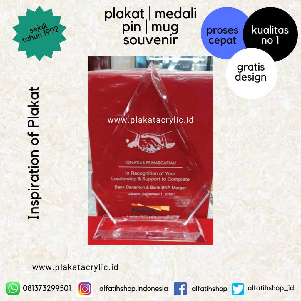Plakat Akrilik Leadership Bank Danamon