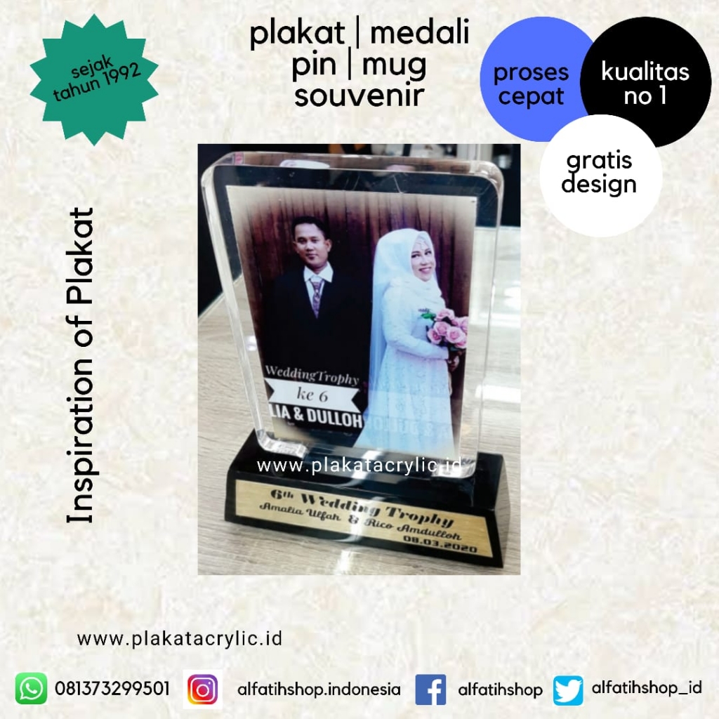 Plakat Akrilik Pernikahan