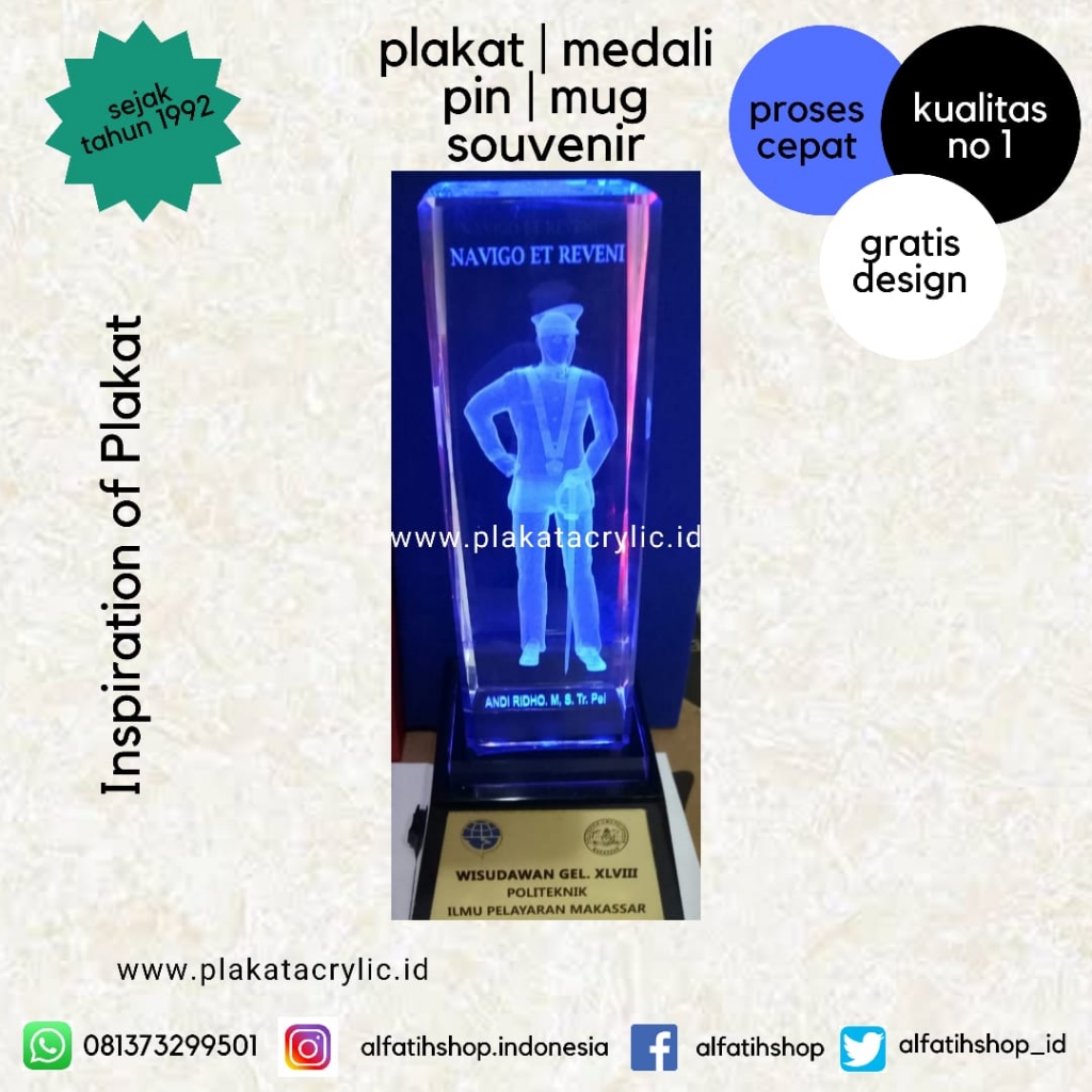 Plakat Crystal Wisuda Ilmu Pelayaran Makasar