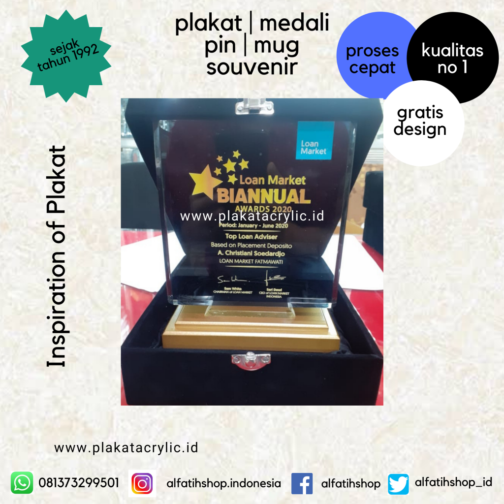 Plakat Akrilik Loan Market Indonesia
