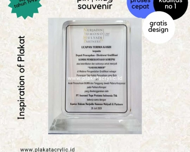 Plakat Akrilik Ucapan Terimakasih Narasumber Webinar