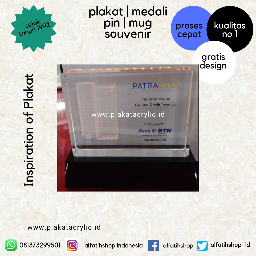 Plakat Crystal 3 Dimensi PT. Pertamina