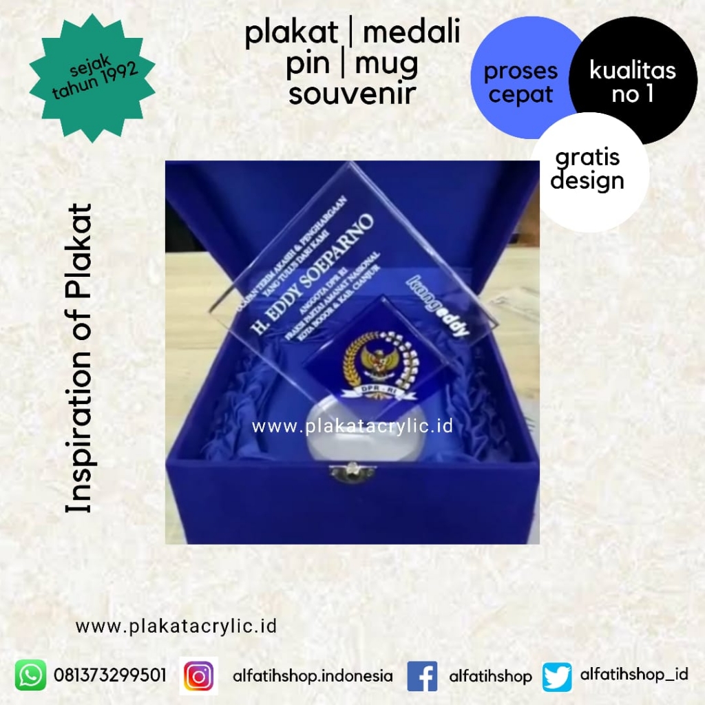 Plakat Akrilik Anggota DPR RI