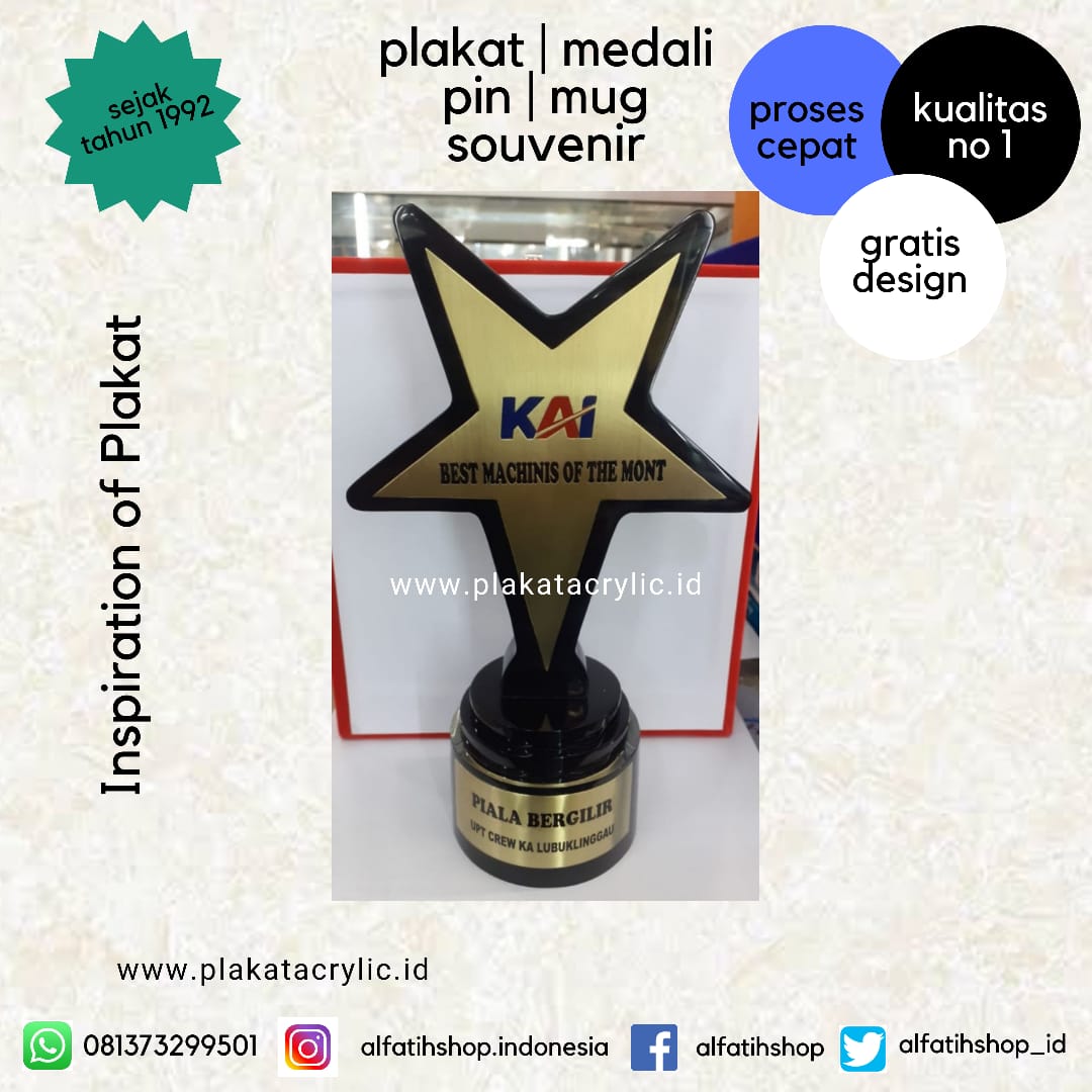 Plakat Fiber Untuk Piala Bergilir