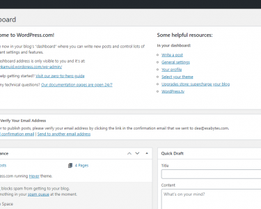 dashbord Wordpress