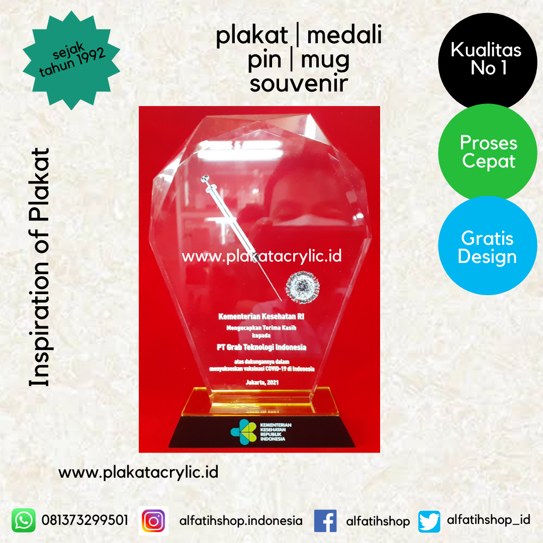 Plakat Akrilik Ucapan Terimakasih