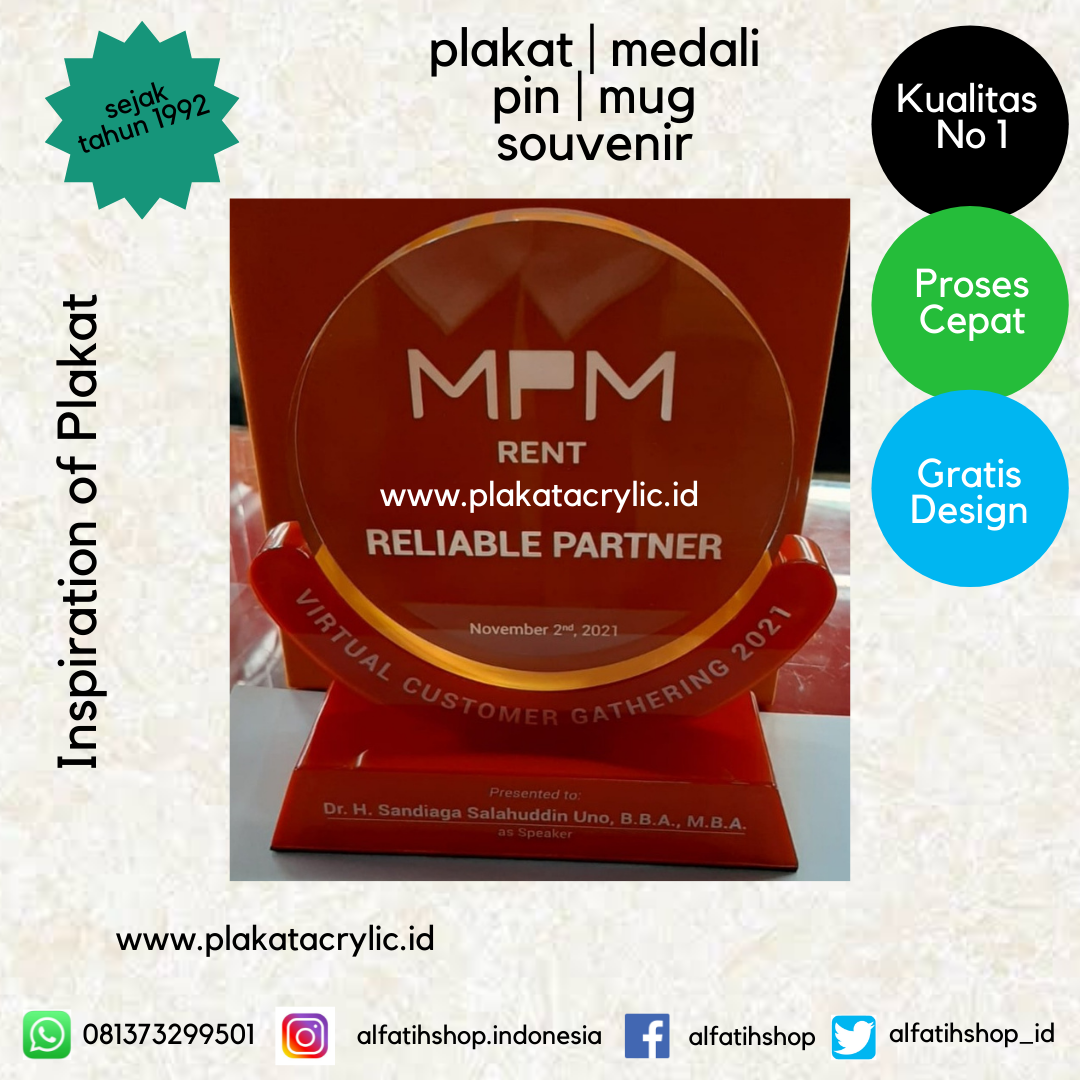 Plakat Menteri Pariwisata dan Ekonomi Kreatif RI