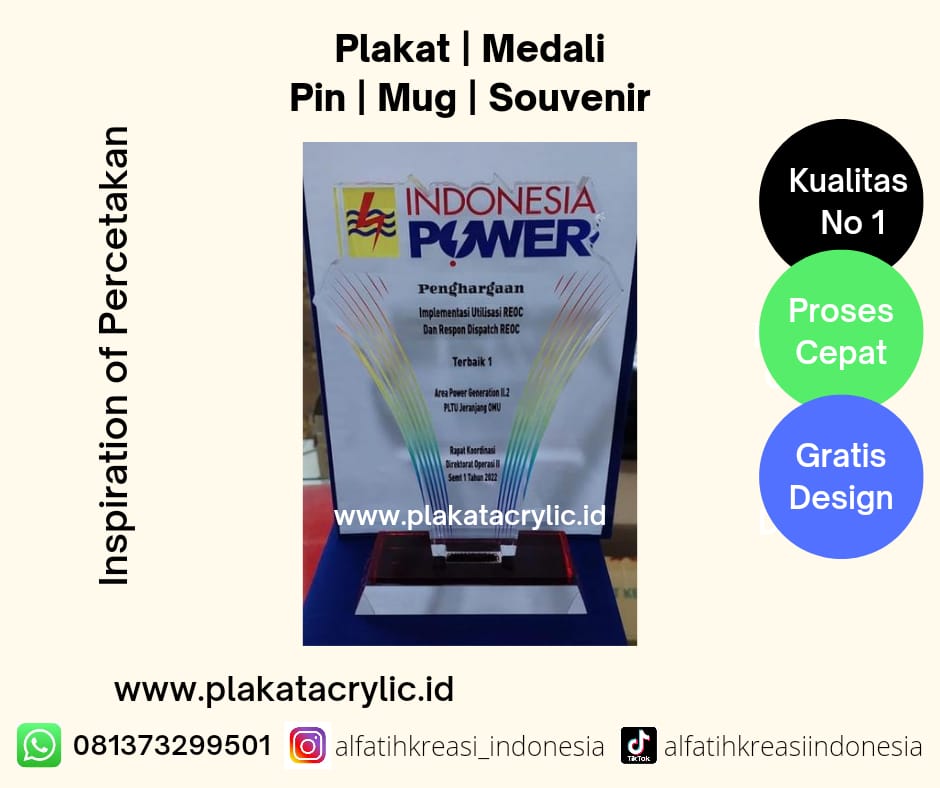 Plakat Akrilik Indonesia Power