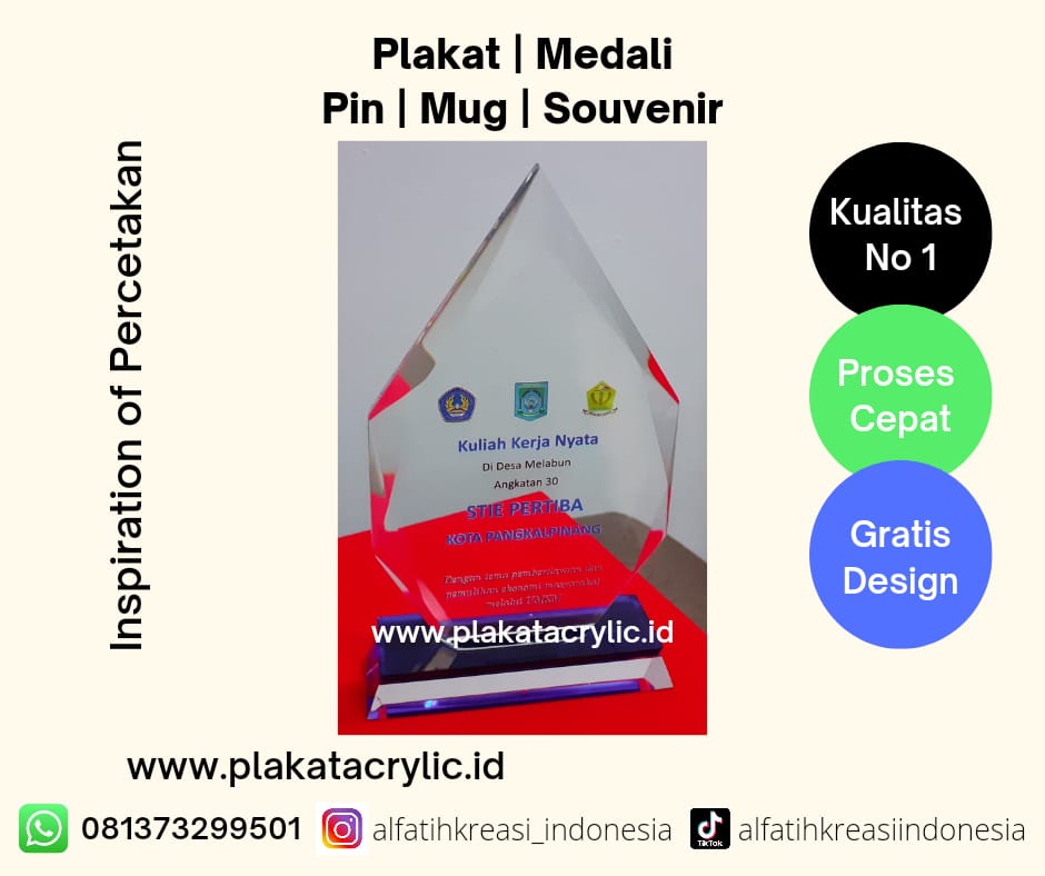 Plakat Akrilik KKN STIE Pertiba