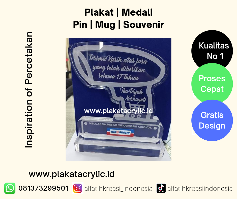 Plakat Akrilik Ucapan Terima Kasih