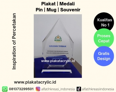 Plakat Akrilik Lulusan Terbaik IAIN