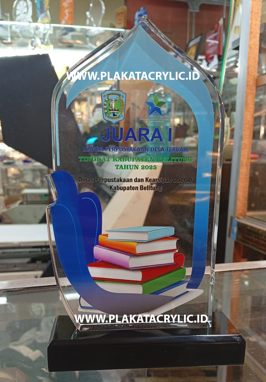 Plakat Akrilik Perpustakaan Kabupaten Belitung