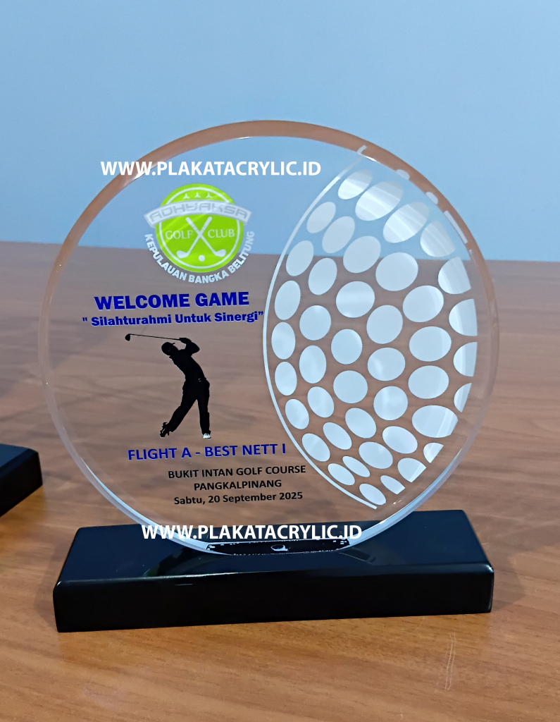 Plakat Akrilik Golf Kejaksaan Bangka Belitung