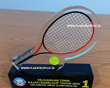 Plakat Akrilik Kejuaraan Tenis Kajati BabelCup Tahun 2025