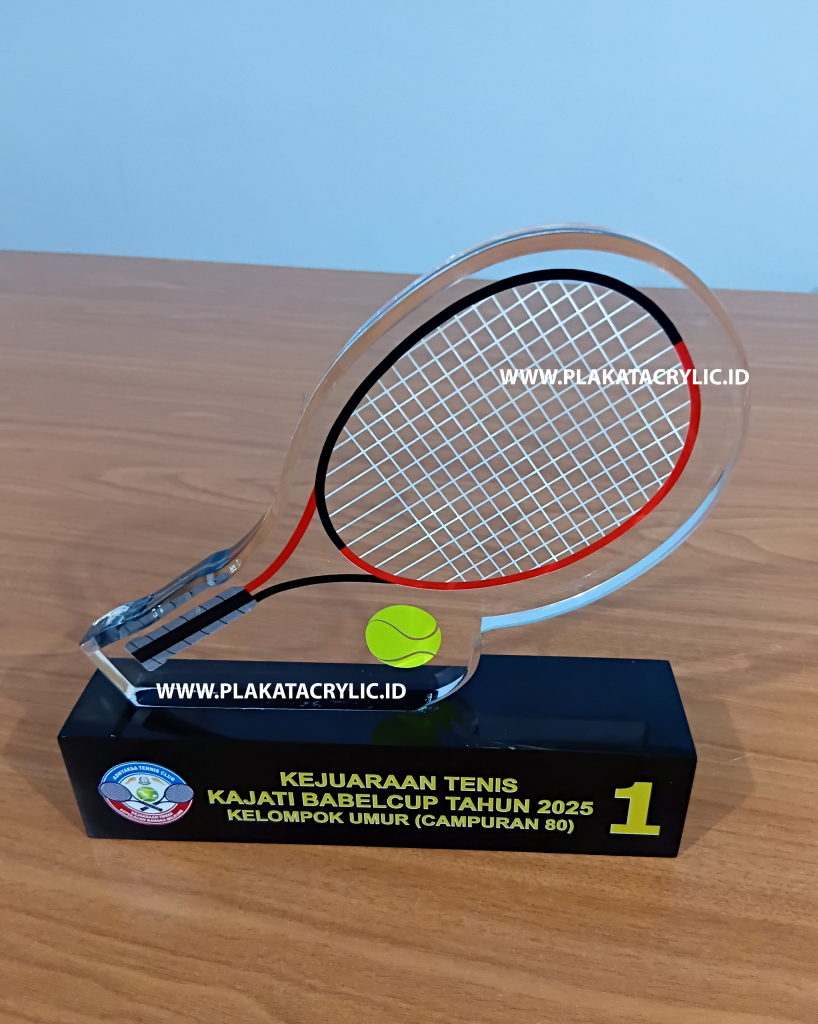 Plakat Akrilik Kejuaraan Tenis Kajati BabelCup Tahun 2025