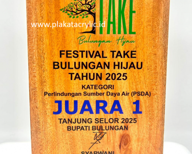 Plakat Kayu Take Bulungan Hijau