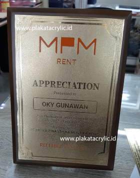 Plakat Kayu MPM Rent Aprreciation