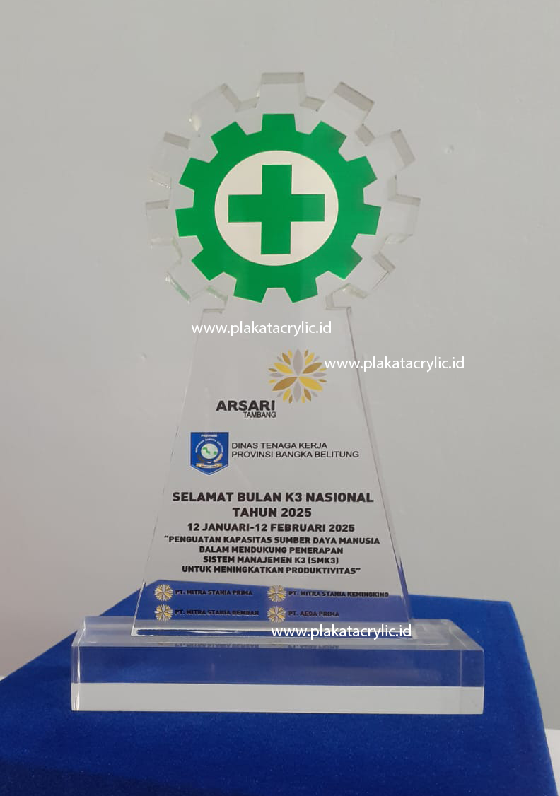 Plakat Akrilik Bulan K3 Nasional Arsari Tambang